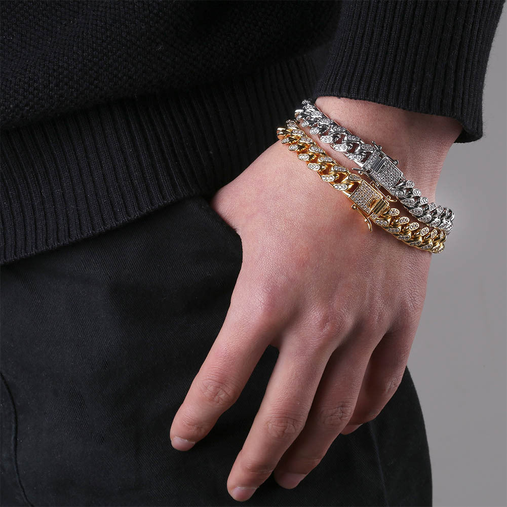 Men's bracelet with zircon